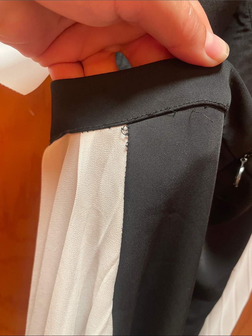 BCBGMaxAzria Brielle Maxi Dress Featuring Side Cutouts and Pleated Chiffon Panel - Picture 13 of 14